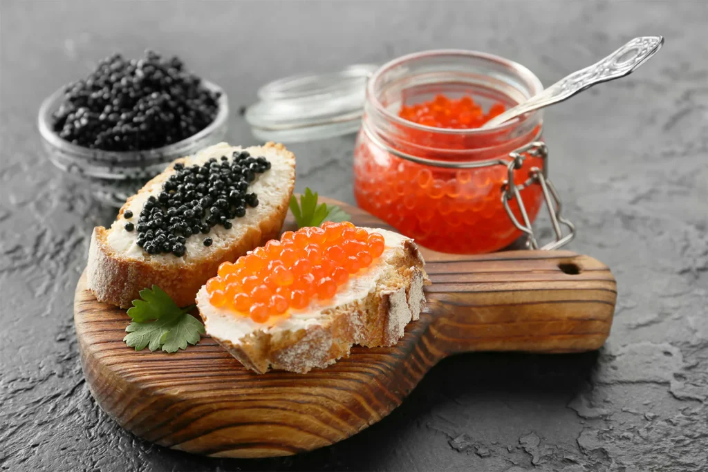 Enjoying Luxury Caviar